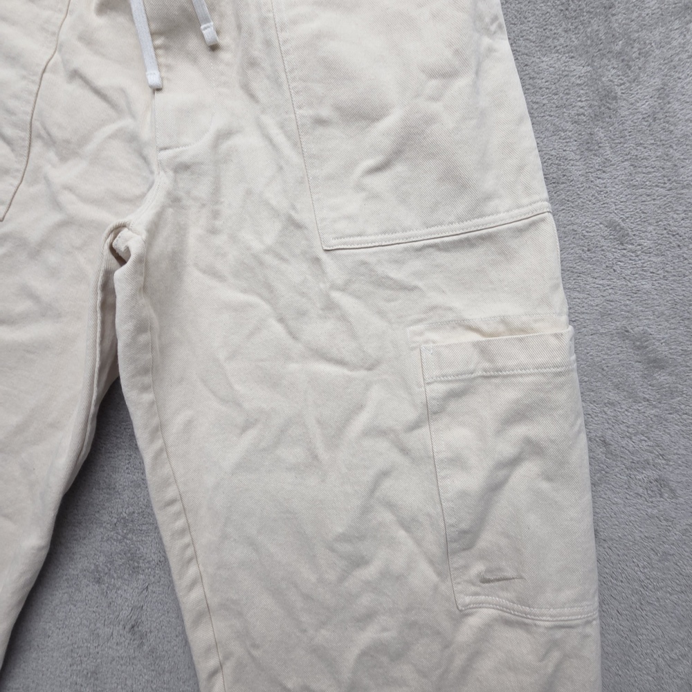 Nike Life Men's Utility Pants L Measured 34x26 Beige White Cargo Cotton - Picture 6 of 14